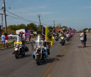 The motorcycle escort